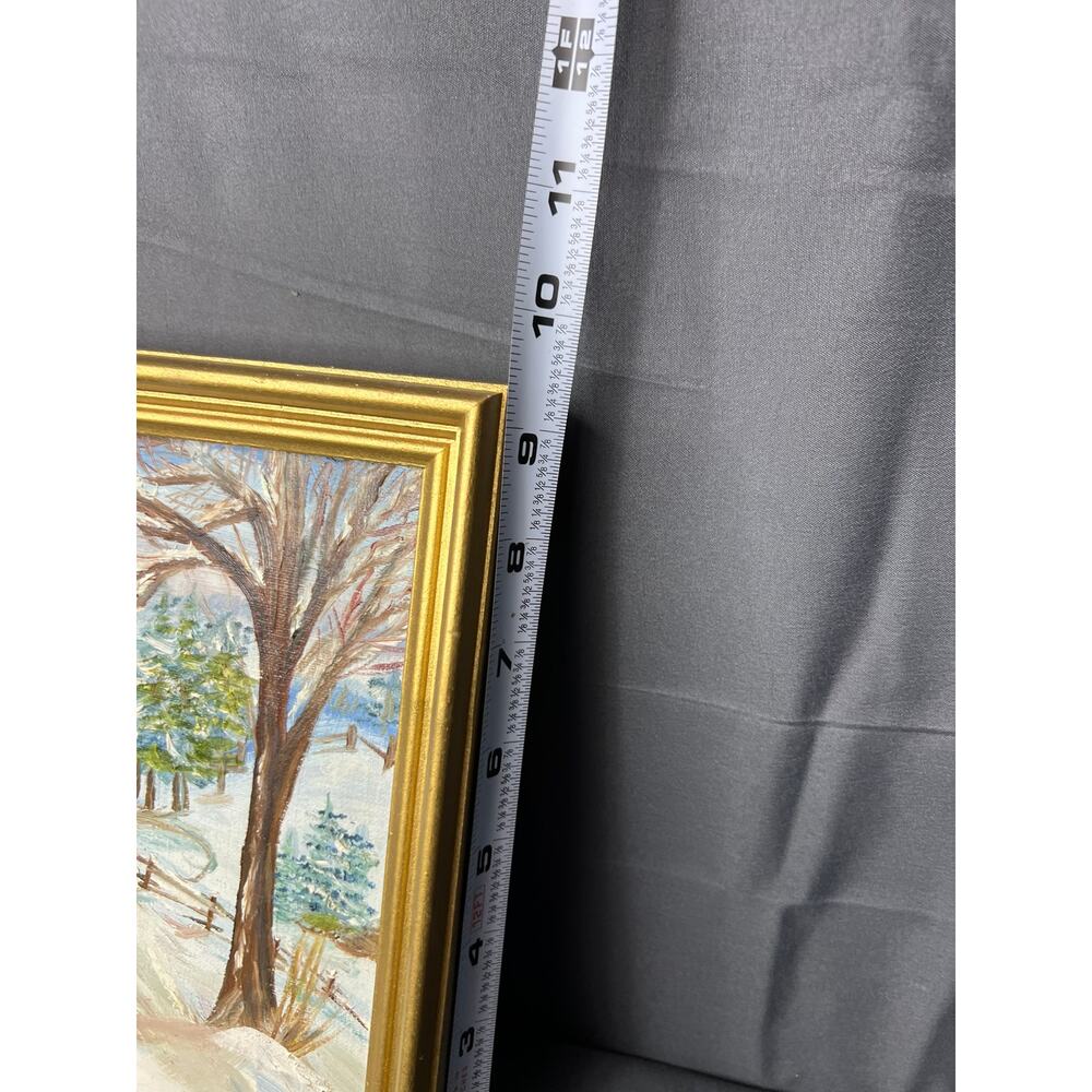 Hand Painted Winter Scene Signed by Artist FEKETE With Story! - Picture 4 of 6